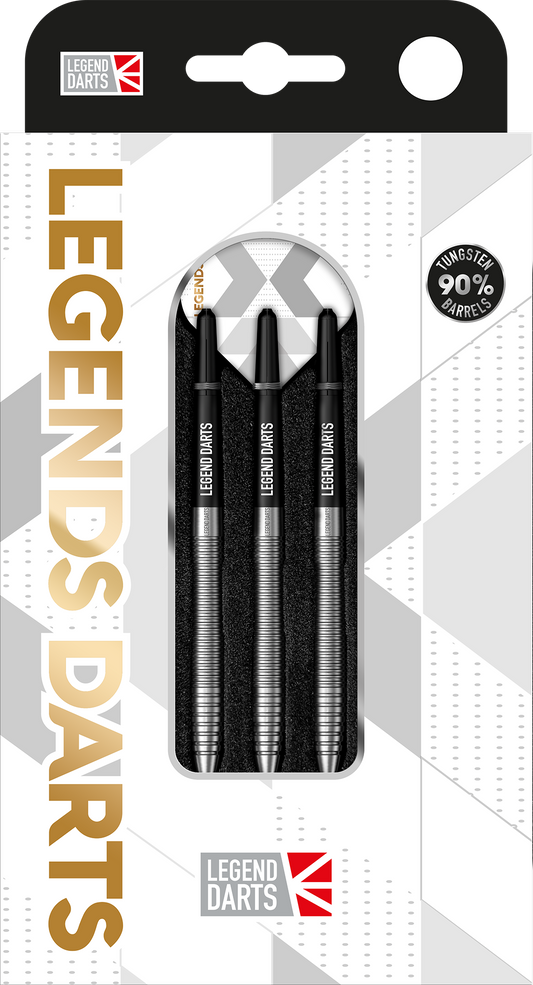 Pro Series V22 Torpedo Ring steel tip darts, 90% tungsten, retail pack front