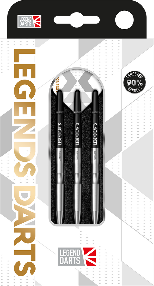 Pro Series V23 Smooth Scallop steel tip darts, 90% tungsten — retail pack front