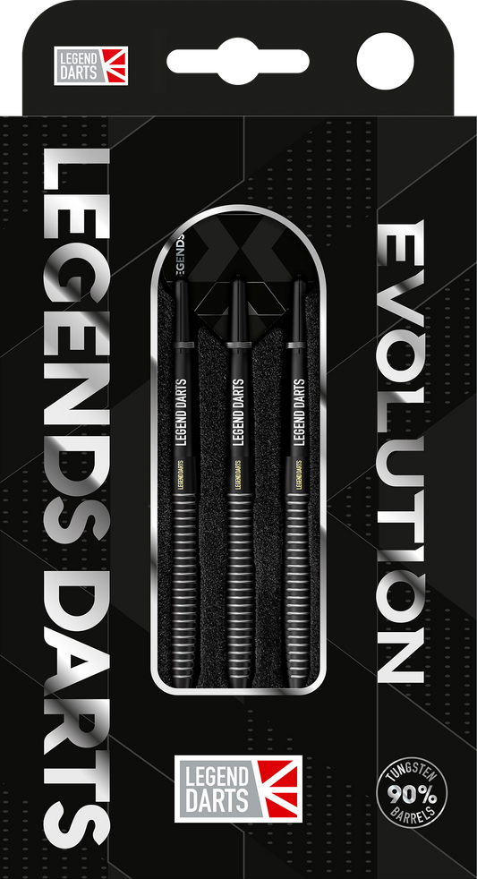 Evolution B08 Torpedo Ring steel tip darts, 90% tungsten, retail pack front