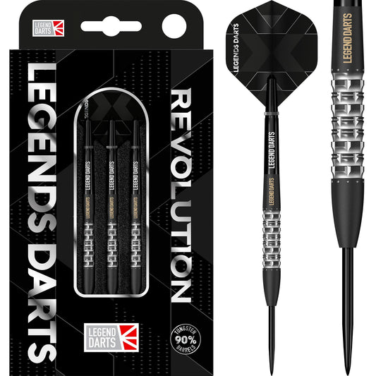 Revolution B21 Torpedo Ring Cut steel tip darts, 90% tungsten — retail pack