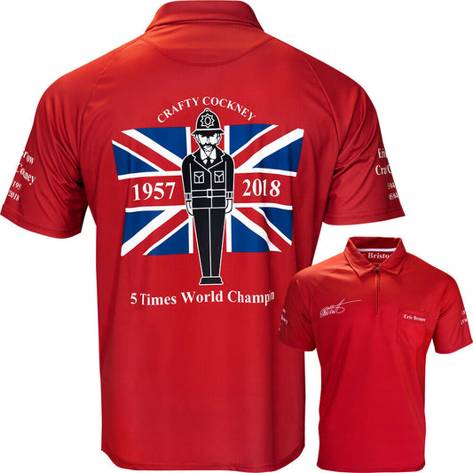 Eric Bristow Crafty Cockney playing shirt, additional view