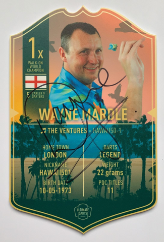 Wayne Mardle Individually Signed Ultimate Darts Card