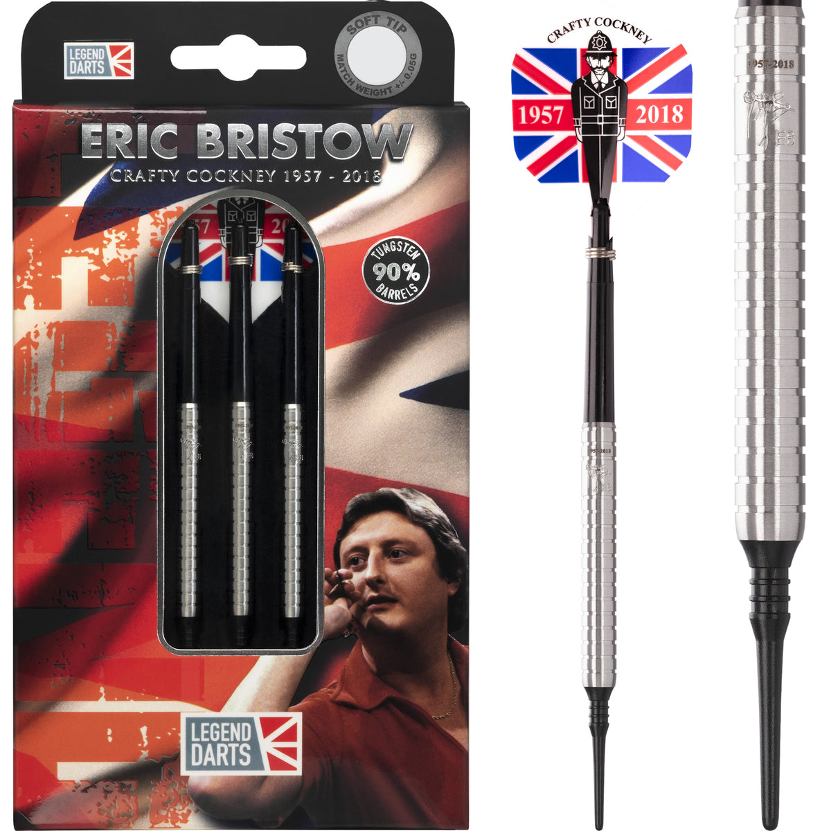 NEW Eric Bristow Ringed Silver Soft Tip Darts 22g – Legend Darts