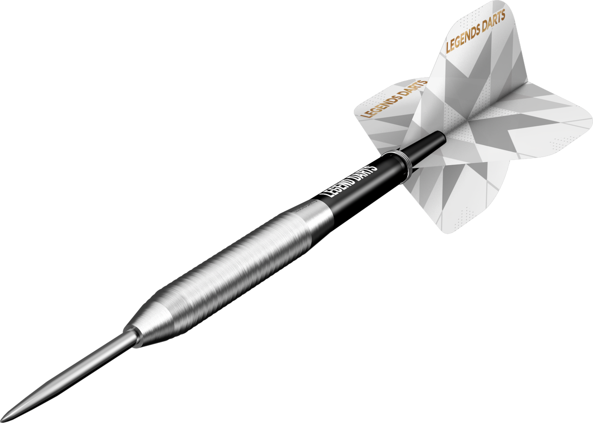 Pro Series V15 steel tip darts, 90% tungsten, barrel at an angle