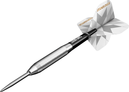 Pro Series V15 steel tip darts, 90% tungsten, barrel at an angle