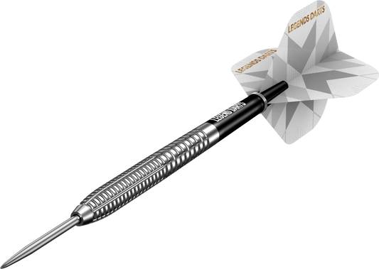 Pro Series V31 Front Milled steel tip darts, 90% tungsten, barrel at an angle