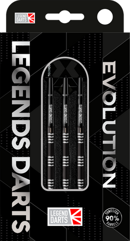 LEGEND DARTS - Steel Tip - Evolution Series - B02 - Black - Straight Knurled Regular price