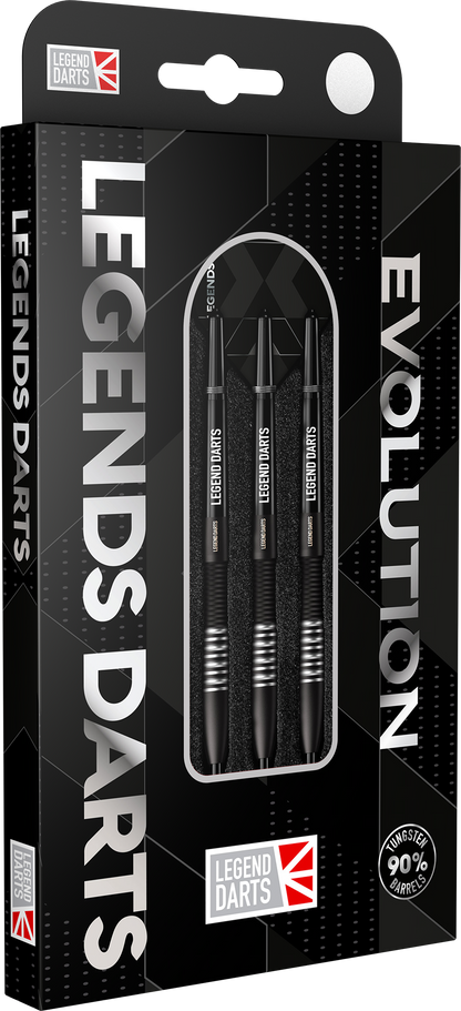 Evolution B05 Bullet Shark steel tip darts, 90% tungsten, barrel at an angle (2)