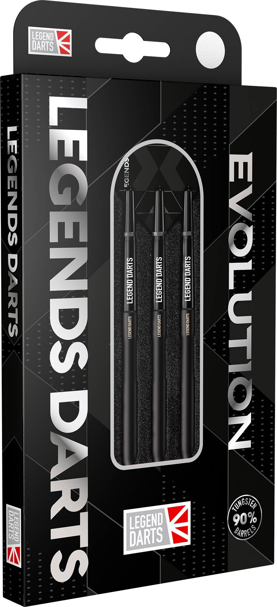 Evolution B06 Smooth steel tip darts, 90% tungsten, barrel at an angle (2)