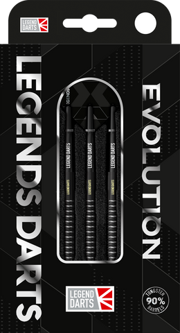 LEGEND DARTS - Steel Tip - Evolution Series - B07 - Black - Multi Ring