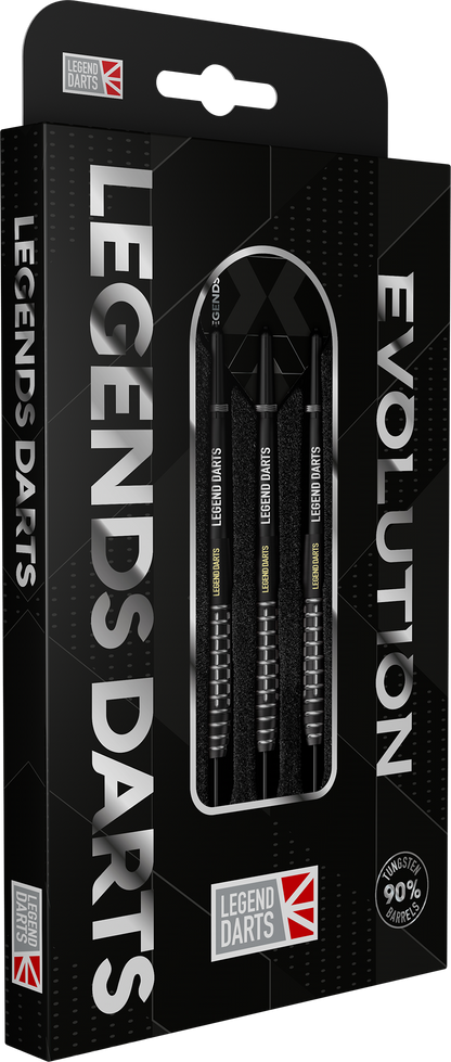 Evolution B13 Grenade Bomb steel tip darts, 90% tungsten, barrel at an angle (2)