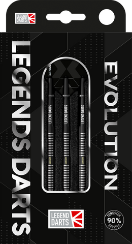LEGEND DARTS - Steel Tip - Evolution Series - B14 - Black - Rear Taper