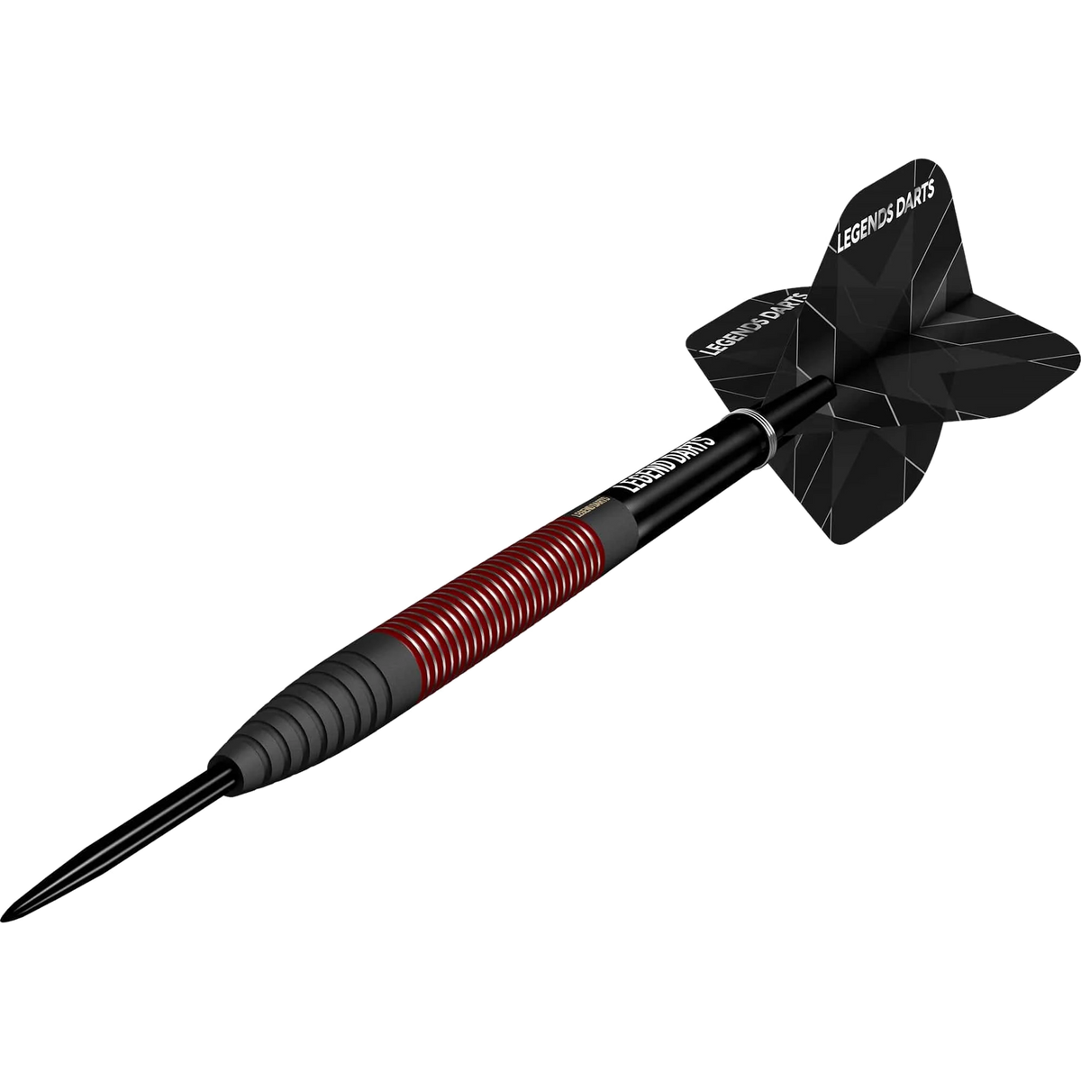 Evolution Plus BC01 black and red torpedo dart on transparent background