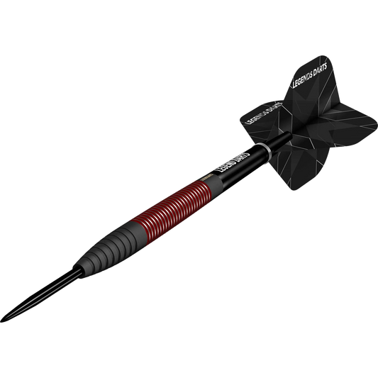 Evolution Plus BC01 black and red torpedo dart on transparent background