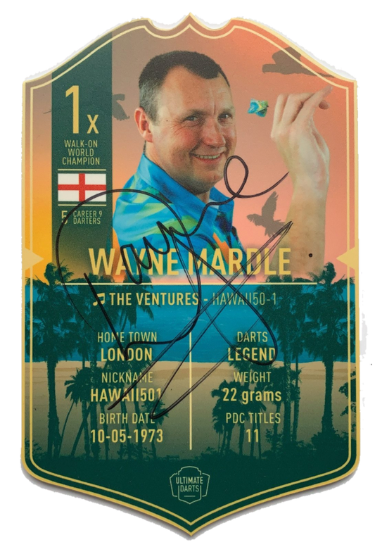 Wayne Mardle Individually Signed Ultimate Darts Card — shown on a plain background