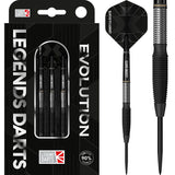 Evolution B15 Torpedo Shark steel tip darts, 90% tungsten — retail pack