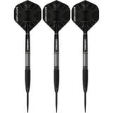 Evolution B15 Torpedo Shark steel tip darts, 90% tungsten — flight detail