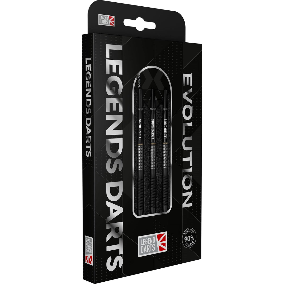 Evolution B15 Torpedo Shark steel tip darts, 90% tungsten, barrel detail