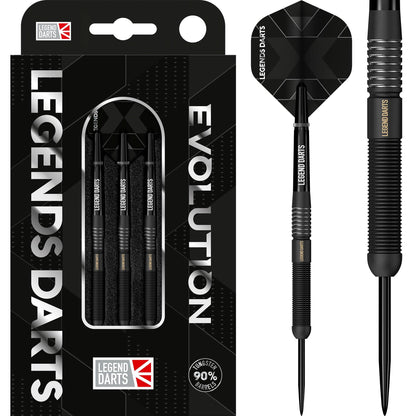 Evolution B16 Straight steel tip darts, 90% tungsten, retail pack