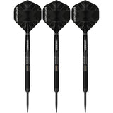 Evolution B16 Straight steel tip darts, 90% tungsten — flight detail