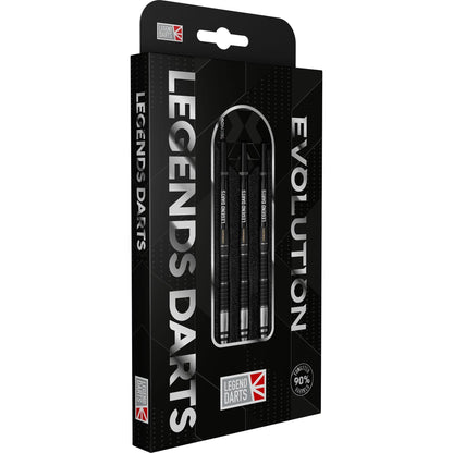 Evolution B17 Scallop steel tip darts, 90% tungsten, barrel detail