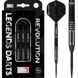 Revolution B18 Straight Multi Cut steel tip darts, 90% tungsten — retail pack