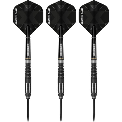 Revolution B19 Ring Milled Cut steel tip darts, 90% tungsten, flight detail