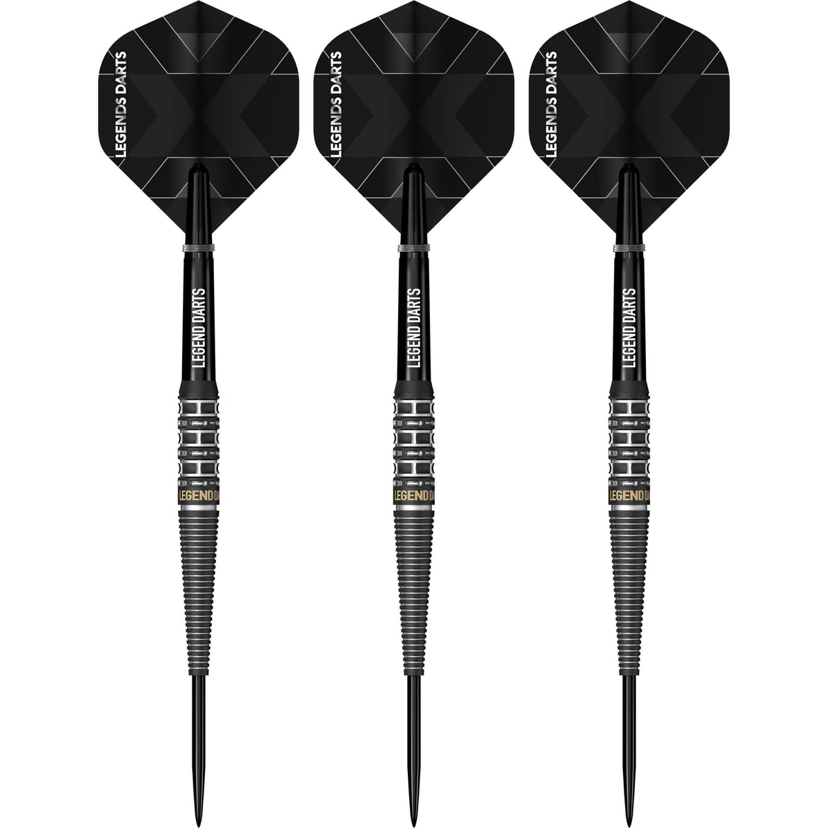 Revolution B20 Tapered Ring Cut steel tip darts, 90% tungsten, flight detail