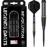 Revolution B22 Shark Ring Cut steel tip darts, 90% tungsten — retail pack