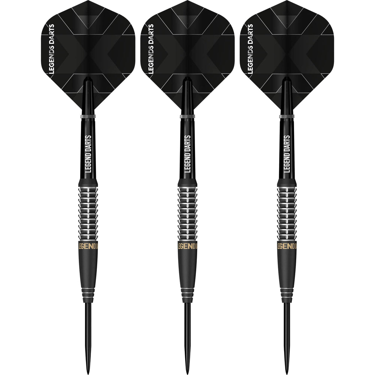 Revolution B22 Shark Ring Cut steel tip darts, 90% tungsten, flight detail