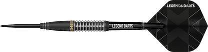 Revolution B22 Shark Ring Cut steel tip darts, 90% tungsten, barrel detail