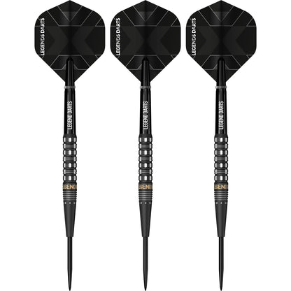 Revolution B23 Front Taper Cut steel tip darts, 90% tungsten, flight detail