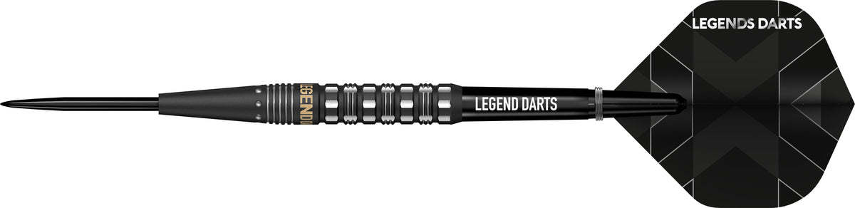 Revolution B23 Front Taper Cut steel tip darts, 90% tungsten, barrel detail