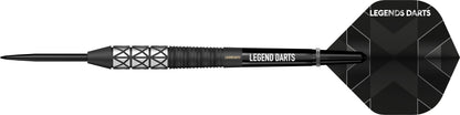 Revolution B24 Taper Back Cut steel tip darts, 90% tungsten, barrel detail