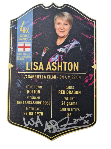 Signed Lisa Ashton Ultimate Darts Card