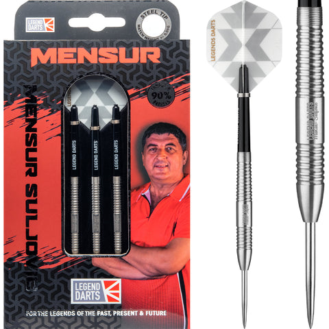 Mensur Suljovic 'The Gentle' Silver Steel Tip Tungsten Darts
