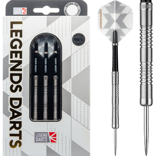 Pro Series V11 Ringed steel tip darts, 90% tungsten, complete dart with shaft and flight