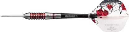 Lisa Ashton 'The Lancashire Rose' steel tip darts, 90% tungsten, complete dart with shaft and flight