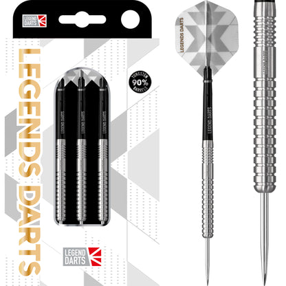 Pro Series V2 Ringed steel tip darts, 90% tungsten, complete dart with retail pack