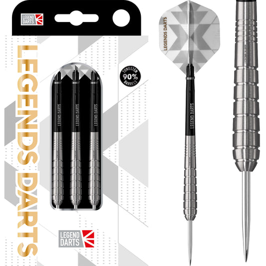 Pro Series V8 Tapered steel tip darts, 90% tungsten — complete dart with retail pack
