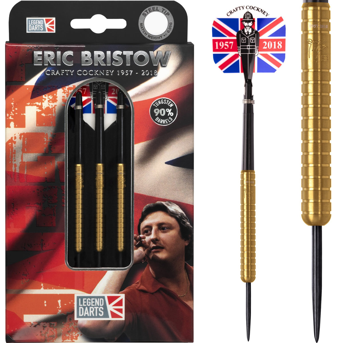 Eric Bristow Ringed Gold dart barrel
