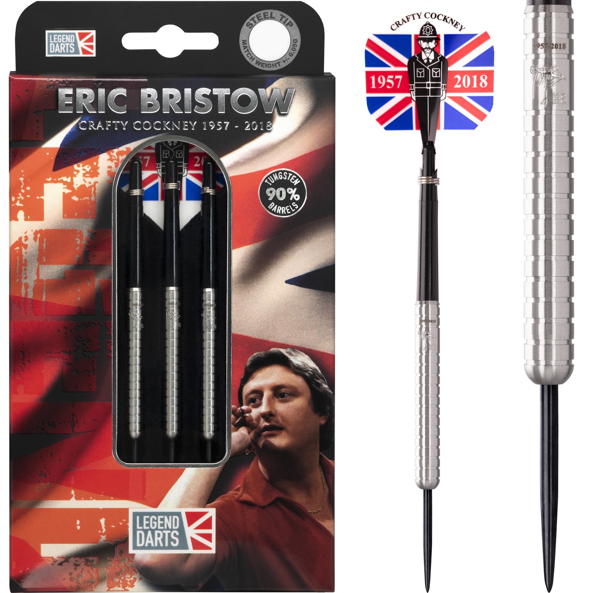 Eric Bristow Ringed Silver Steel Tip – Legend Darts